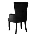 Artiss Velvet French Provincial Armchair Black Dining Chair