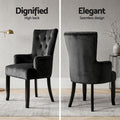 6x Artiss Dining Chairs Velvet French Provincial Armchair Black