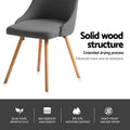 Artiss Dining Chairs Set of 4 Fabric Grey Wood