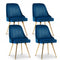 Artiss Dining Chairs Set 4 Velvet Tufted Blue