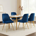 Artiss Dining Chairs Set 4 Velvet Tufted Blue