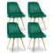 Artiss Dining Chairs Set of 4 Velvet Channel Green