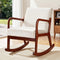 Artiss Rocking Armchair Nursing Chair Corduroy Beige