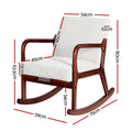 Artiss Rocking Armchair Nursing Chair Corduroy Beige
