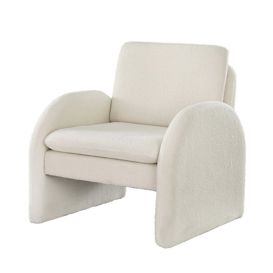 Artiss Accent Chair Boucle White Tub Armchair Lounge Sofa