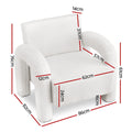 Artiss Curved Armchair Accent Chair Lounge Boucle White