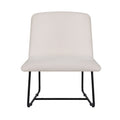 Artiss Accent Chair Armchair Cross Leg Beige Fabric