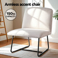 Artiss Accent Chair Armchair Cross Leg Beige Fabric