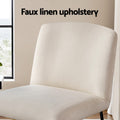Artiss Accent Chair Armchair Cross Leg Beige Fabric