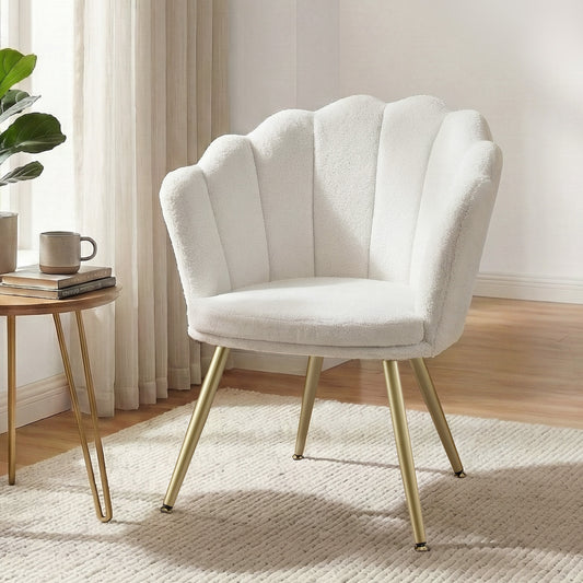 Artiss Teddy Fleece Armchair White