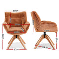 Artiss Swivel Armchair Nursing Chair Velvet Brown