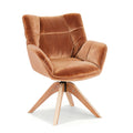 Artiss Swivel Armchair Nursing Chair Velvet Brown