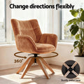 Artiss Swivel Armchair Nursing Chair Velvet Brown
