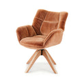 Artiss Swivel Armchair Nursing Chair Velvet Brown