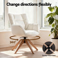 Artiss Swivel Armchair Nursing Chair Velvet White