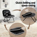 Artiss Foldable 2-In-1 Armchair Lounge Chair Portable Black