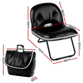 Artiss Foldable 2-In-1 Armchair Lounge Chair Portable Black