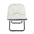 Artiss 2-in-1 Foldable Armchair Lounge Chair Portable White