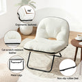 Artiss 2-in-1 Foldable Armchair Lounge Chair Portable White