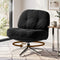 Artiss Swivel Chair Nursing Armchair Lounge Corduroy Steel Star Base Black