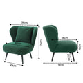 Artiss Armchair Accent Chair Lounge Tub Sofa Couch Corduroy Velvet Green