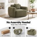 Artiss Compressed Armchair Sofa with Cushion Corduroy No Assembly Green