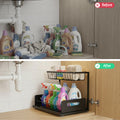Artiss Under Sink Organizer L-Shape 1 Drawer Kitchen Cabinet Storage