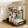 Artiss Under Sink Organizer L-Shape 1 Drawer Kitchen Cabinet Storage