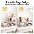 Artiss 2 Pack Clear Pull Out Cabinet Organiser 2 Tier Storage Drawers