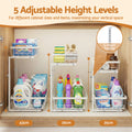 Artiss Under Sink Organizer 2 Drawers 5 Shelf Bathroom Kitchen Cabinet