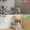 Artiss Under Sink Organizer 2 Drawers 5 Shelf Bathroom Kitchen Cabinet