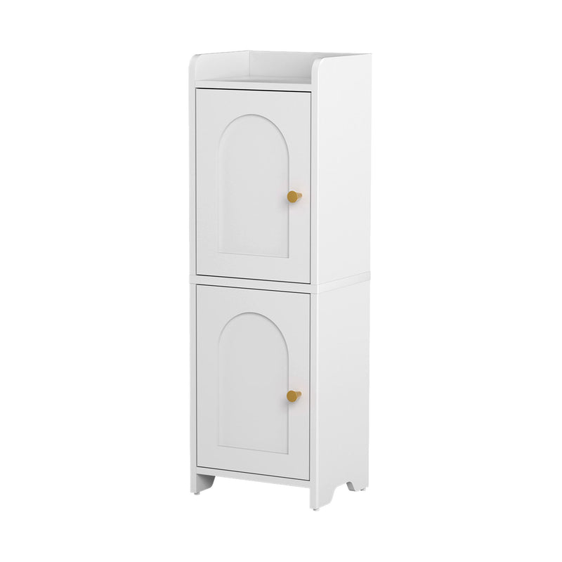 Artiss Bathroom Storage Cabinet 2-Tier Slim White Toilet Organiser