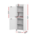Artiss Bathroom Storage Cabinet 2-Tier Slim White Toilet Organiser