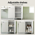 Artiss Bathroom Storage Cabinet 2-Tier Slim White Toilet Organiser