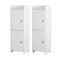 Artiss Bathroom Cabinet 2-Tier Slim Toilet Storage Organiser White