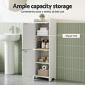 Artiss Bathroom Cabinet 2-Tier Slim Toilet Storage Organiser White