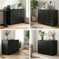 Artiss 5 Drawer Mobile Filing Cabinet with Door Printer Stand