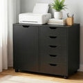 Artiss 5 Drawer Mobile Filing Cabinet with Door Printer Stand