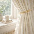 Cream Beaded Rope Curtain Tieback