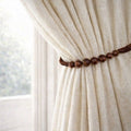 Walnut Brown Beaded Rope Curtain Tieback