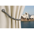 Magnetic weaved rope tieback Grey
