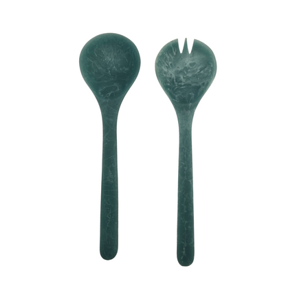 Blue Resin Salad Server Set -Handcrafted