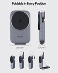 AUKEY MagFusion Z Qi2 15W 3-in-1 Foldable Wireless Charger for iPhone, Apple Watch & AirPods – LC-MC312