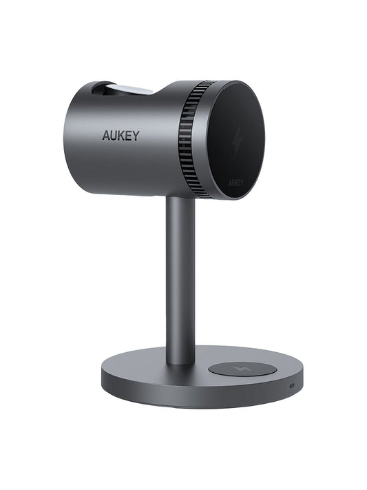 Aukey MagFusion 3-in-1 Pro Qi2 Magnetic Fast Wireless Charging Station with Active Cooling (LC-MC311A)