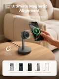 AUKEY MagFusion 1X Qi2.2 25W Fast Magnetic Wireless Charging Stand for iPhone, Samsung & Google Pixel – LC-MC111