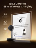 AUKEY MagFusion 1X Qi2.2 25W Fast Magnetic Wireless Charging Stand for iPhone, Samsung & Google Pixel – LC-MC111