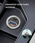 AUKEY Nano 30W Dual-Port USB-C + USB-A Fast Car Charger – CC-A3
