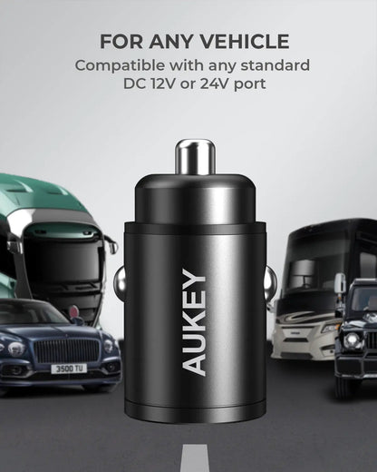 Aukey Enduro Nano AC 30W 2-Port Car Charger (CC-A3)