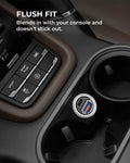 AUKEY Nano 30W Dual-Port USB-C + USB-A Fast Car Charger – CC-A3