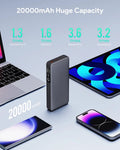AUKEY Sprint X 20000mAh 65W USB-C Laptop Power Bank with PD & PPS – PB-Y43